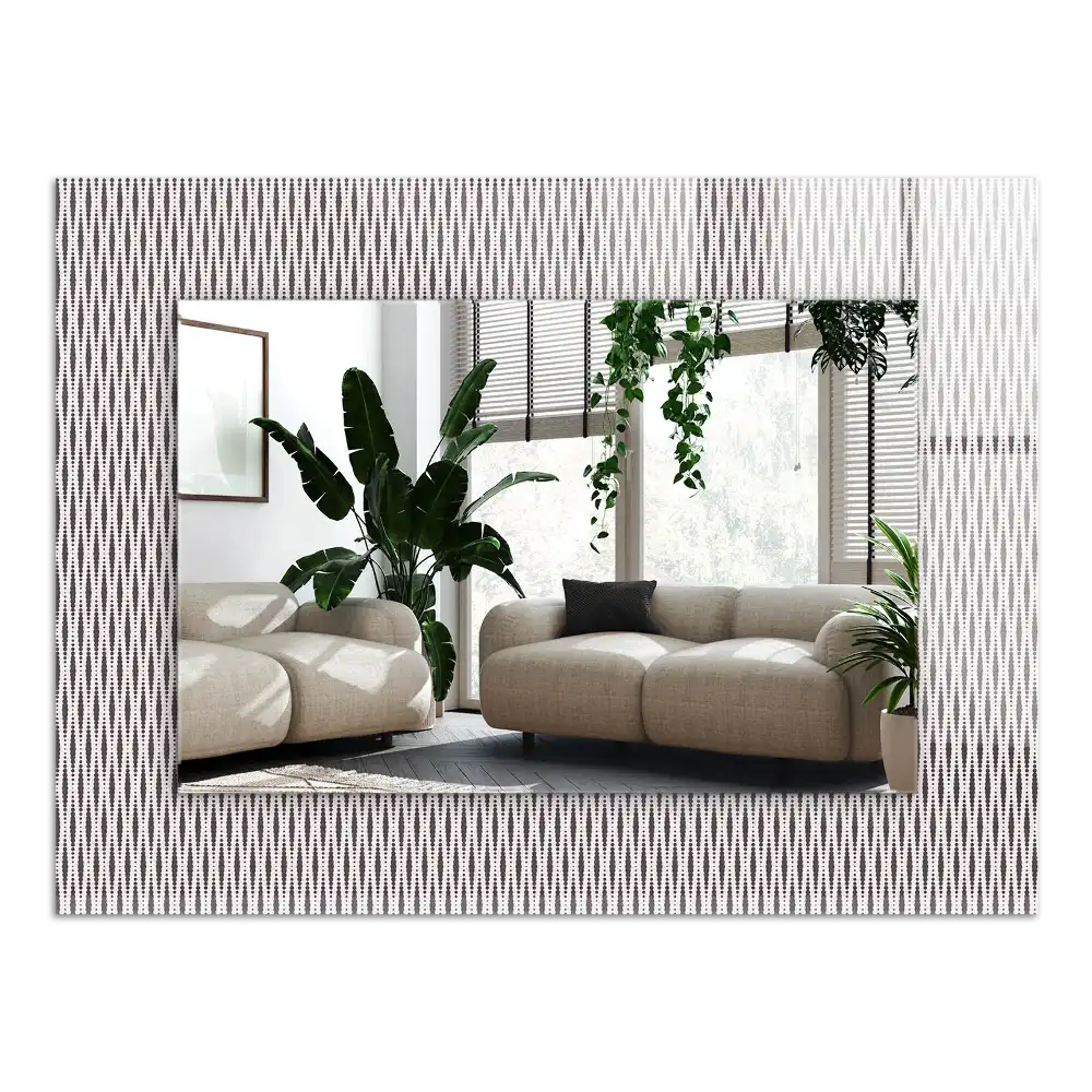 Rectangular decorative mirror Textile fabric pattern