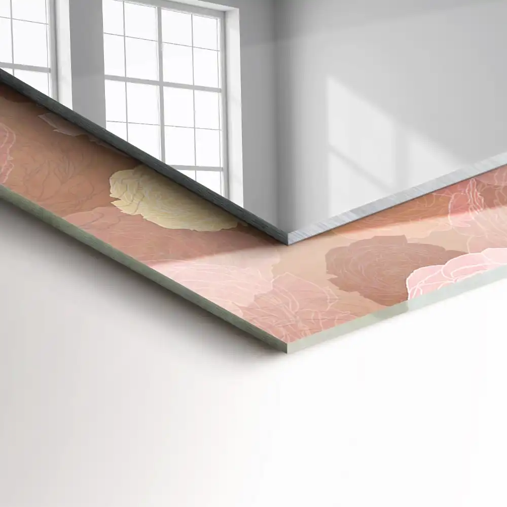 Rectangular mirror print Flowers peonies