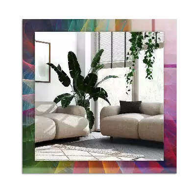 Rectangle decorative mirror Colorful abstract spiral
