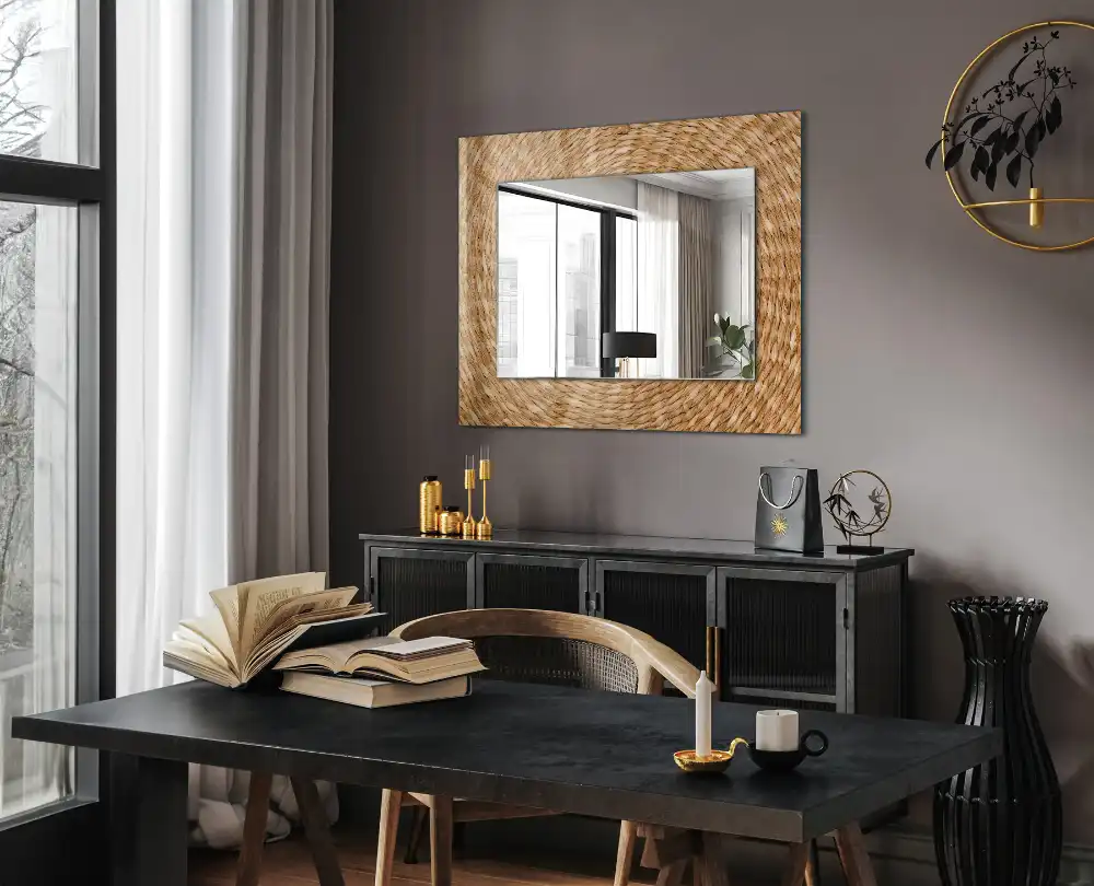 Rectangle decorative mirror Wattle