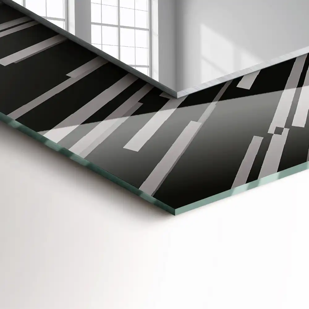 Rectangular decorative mirror Speed of light effect