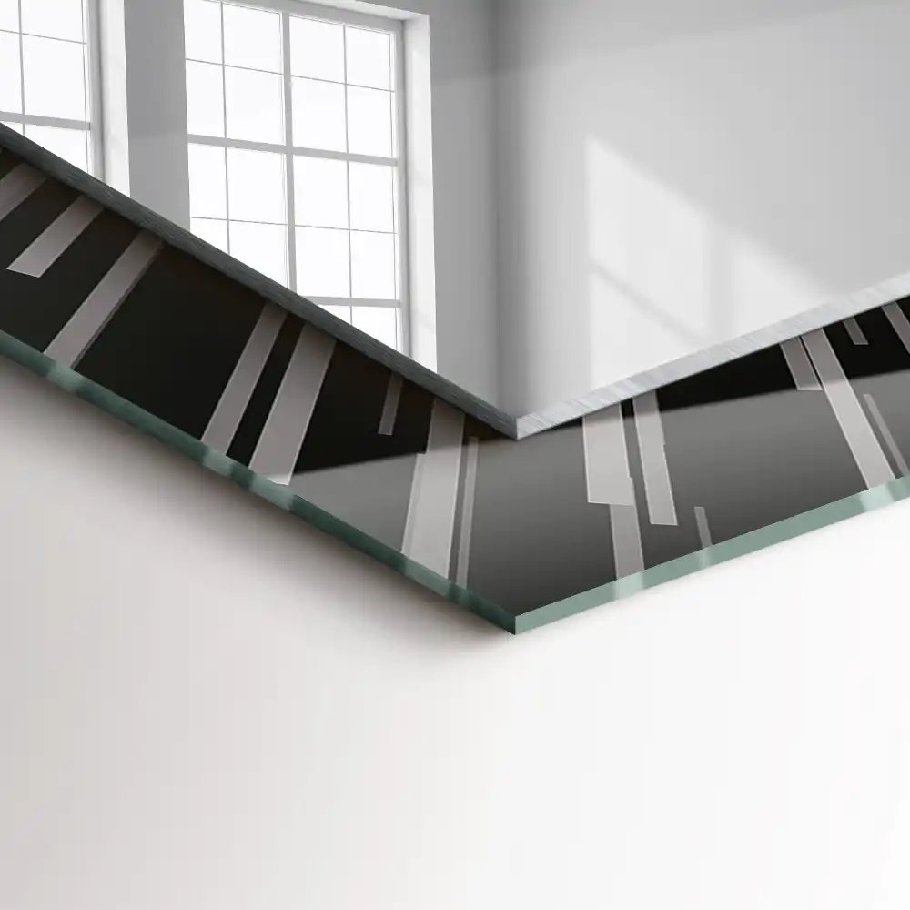 Rectangular decorative mirror Speed of light effect