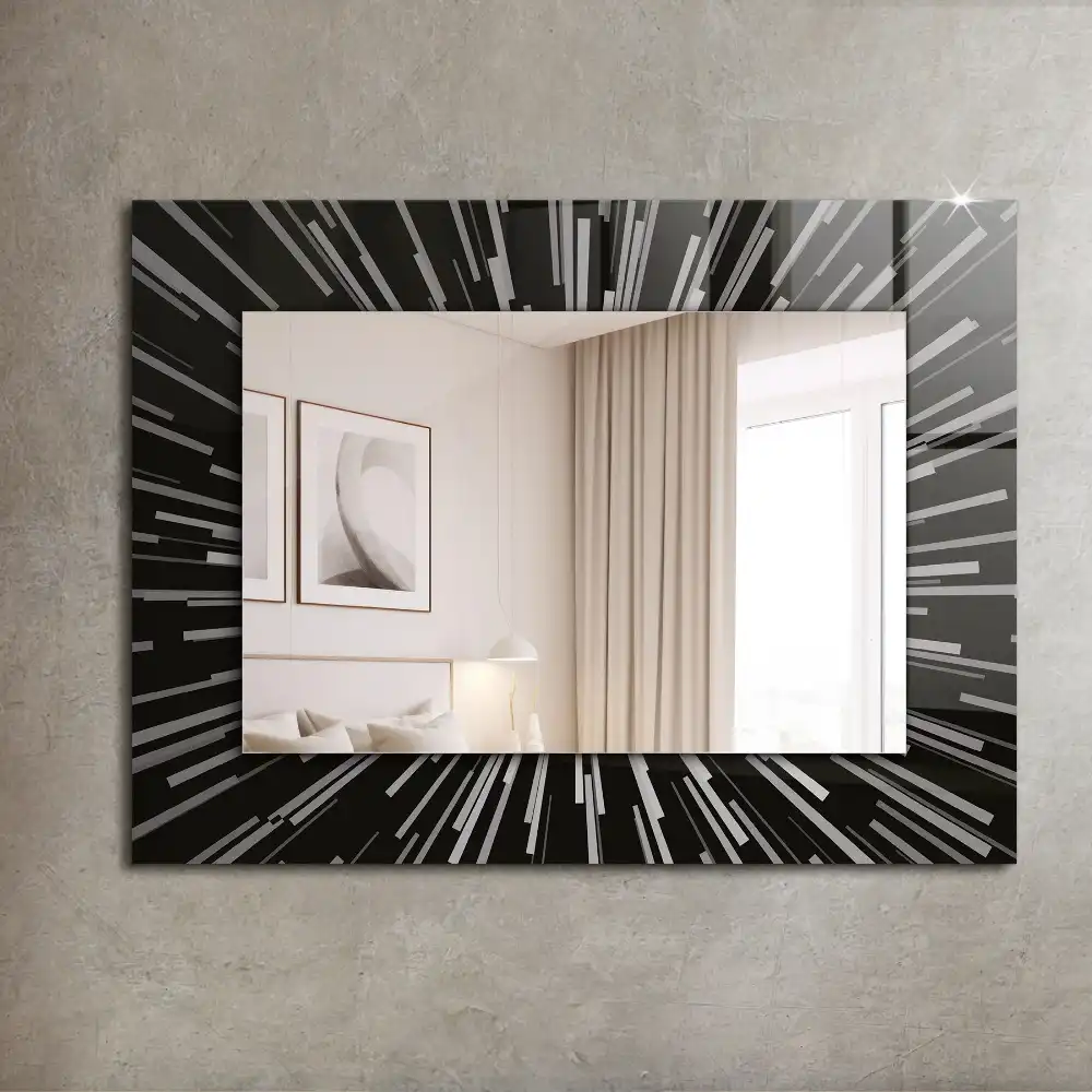 Rectangular decorative mirror Speed of light effect