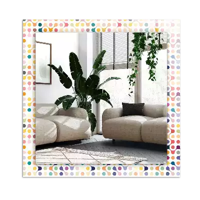 Rectangular wall mirror design Colorful geometric pattern