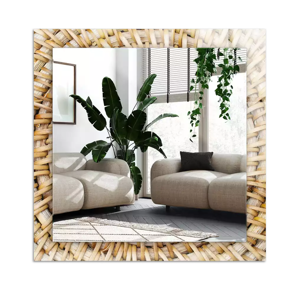 Rectangular mirror print Wattle
