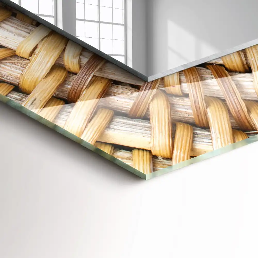 Rectangular mirror print Wattle