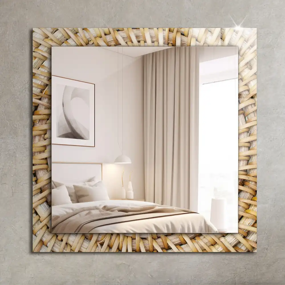 Rectangular mirror print Wattle