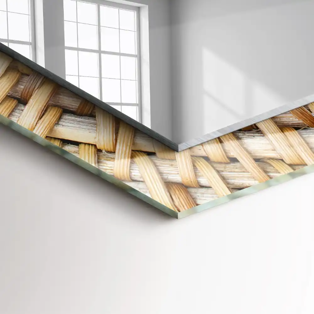 Rectangular mirror print Wattle