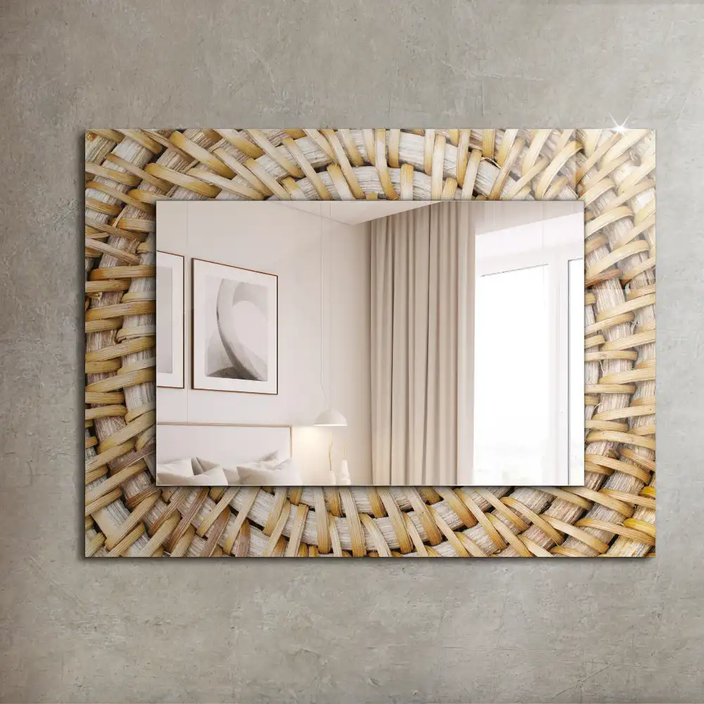 Rectangular mirror print Wattle
