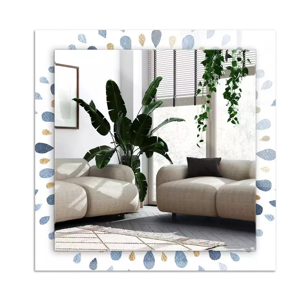 Rectangular wall mirror design Abstract mandala pattern