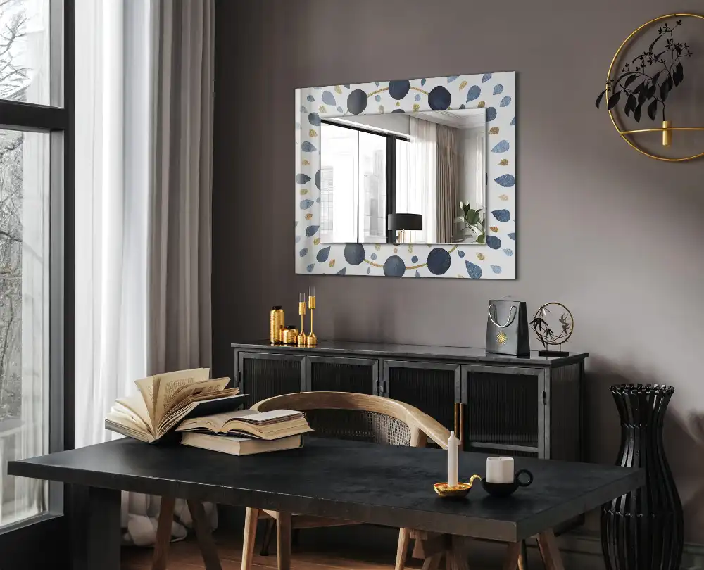 Rectangular wall mirror design Abstract mandala pattern