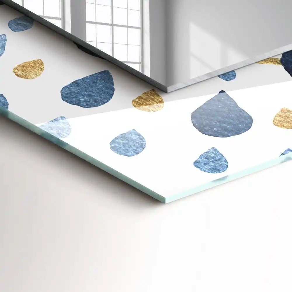 Rectangular wall mirror design Abstract mandala pattern