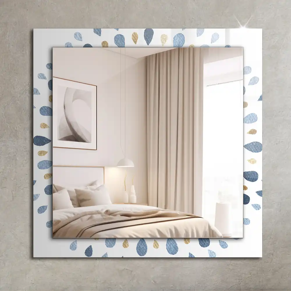 Rectangular wall mirror design Abstract mandala pattern