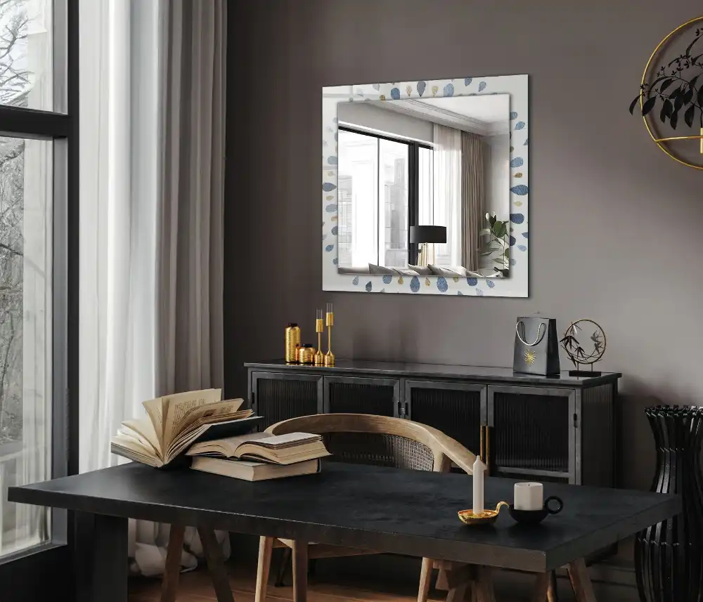 Rectangular wall mirror design Abstract mandala pattern