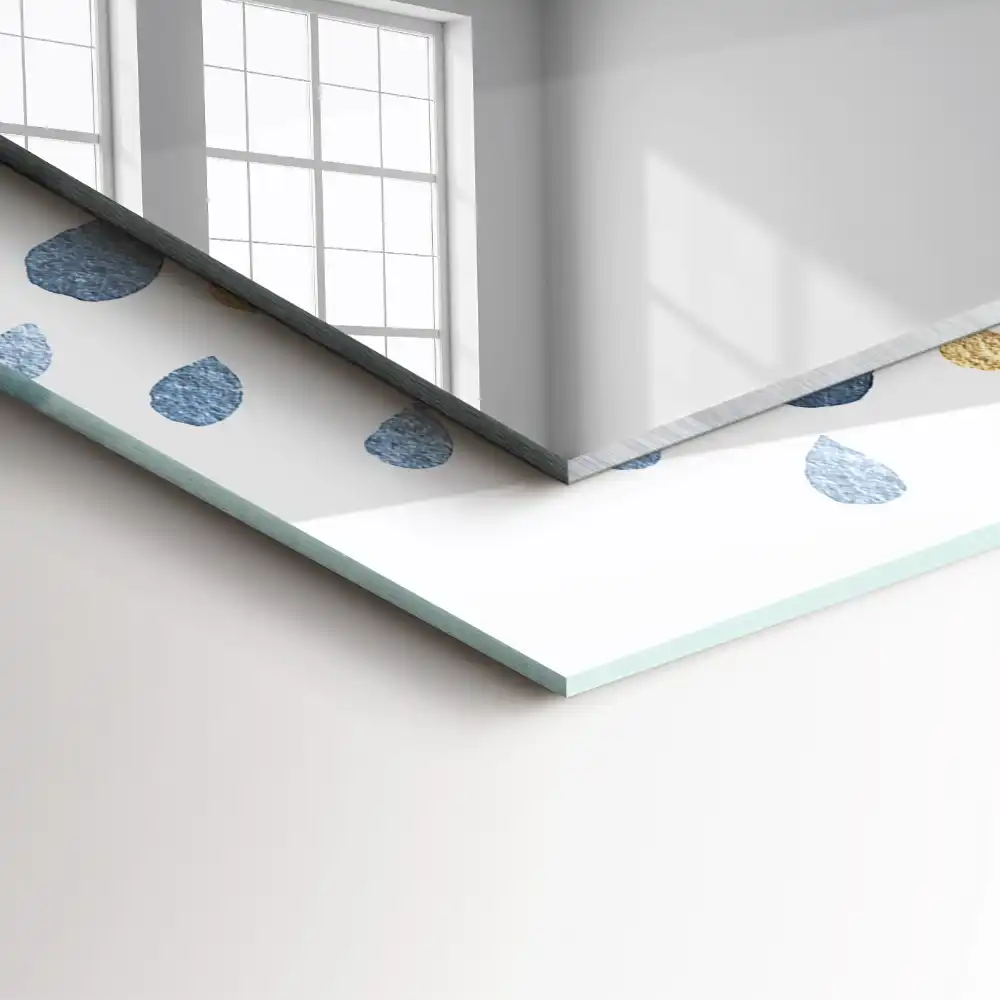 Rectangular wall mirror design Abstract mandala pattern