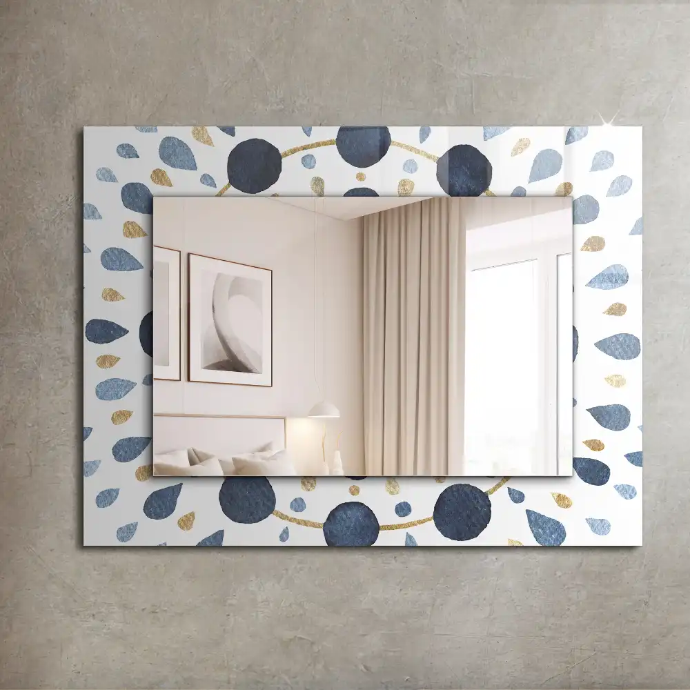 Rectangular wall mirror design Abstract mandala pattern