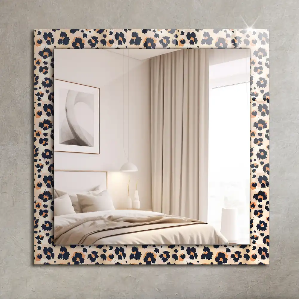 Rectangular decorative mirror Leopard pattern