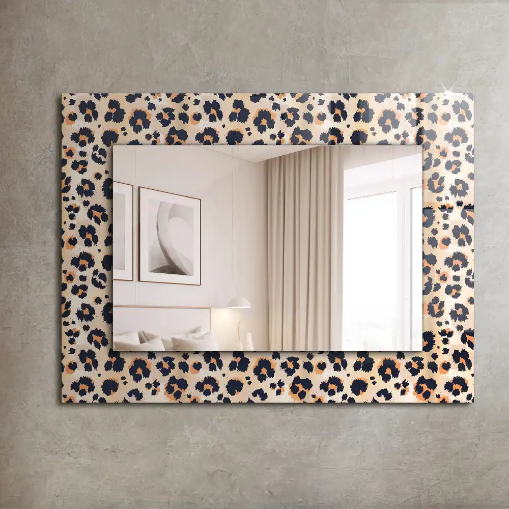Rectangular decorative mirror Leopard pattern