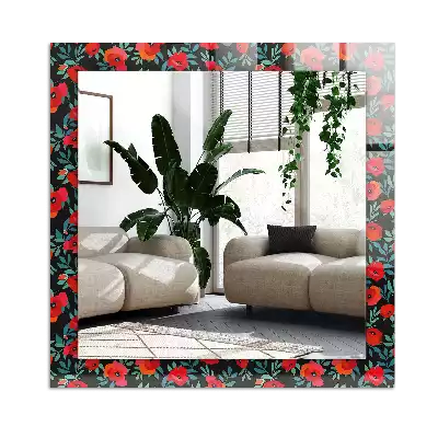 Rectangular mirror print Poppies Flowers
