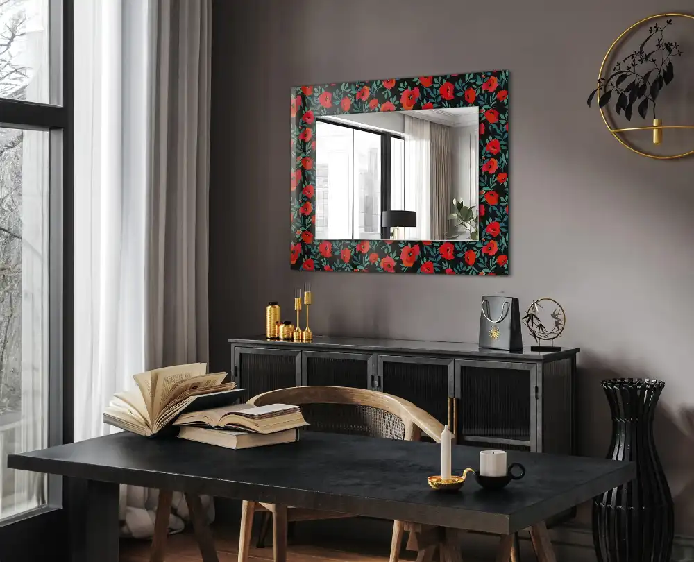 Rectangular mirror print Poppies Flowers