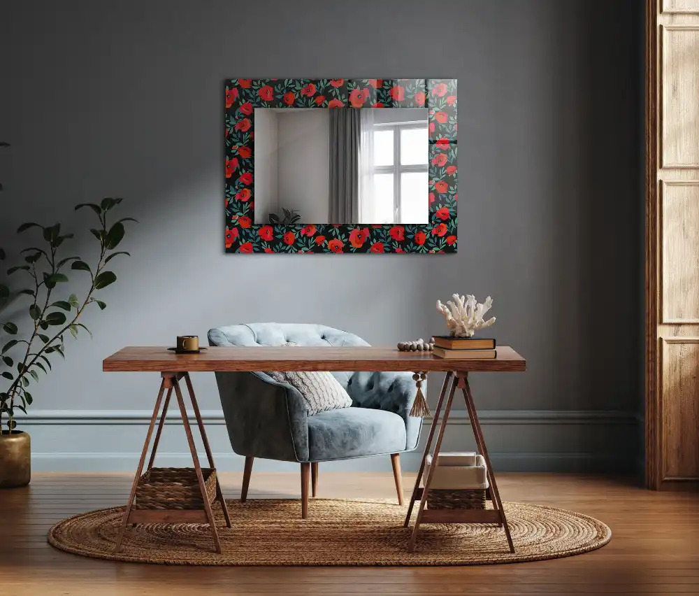 Rectangular mirror print Poppies Flowers