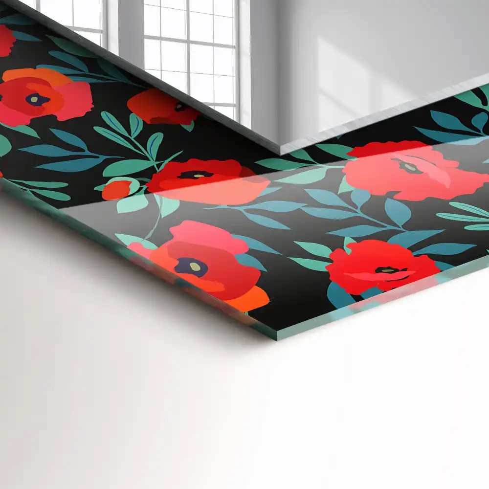 Rectangular mirror print Poppies Flowers