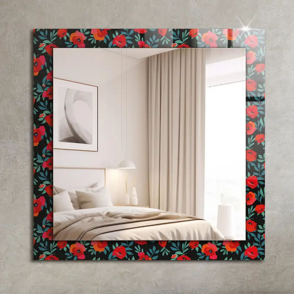 Rectangular mirror print Poppies Flowers