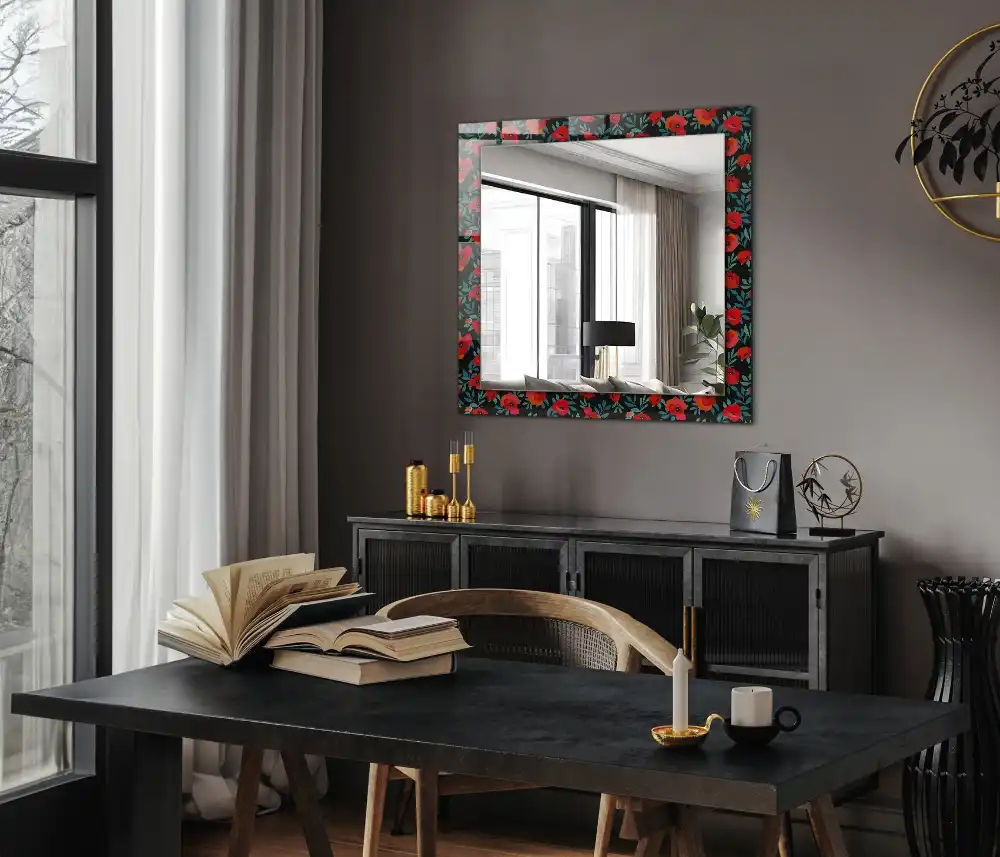 Rectangular mirror print Poppies Flowers