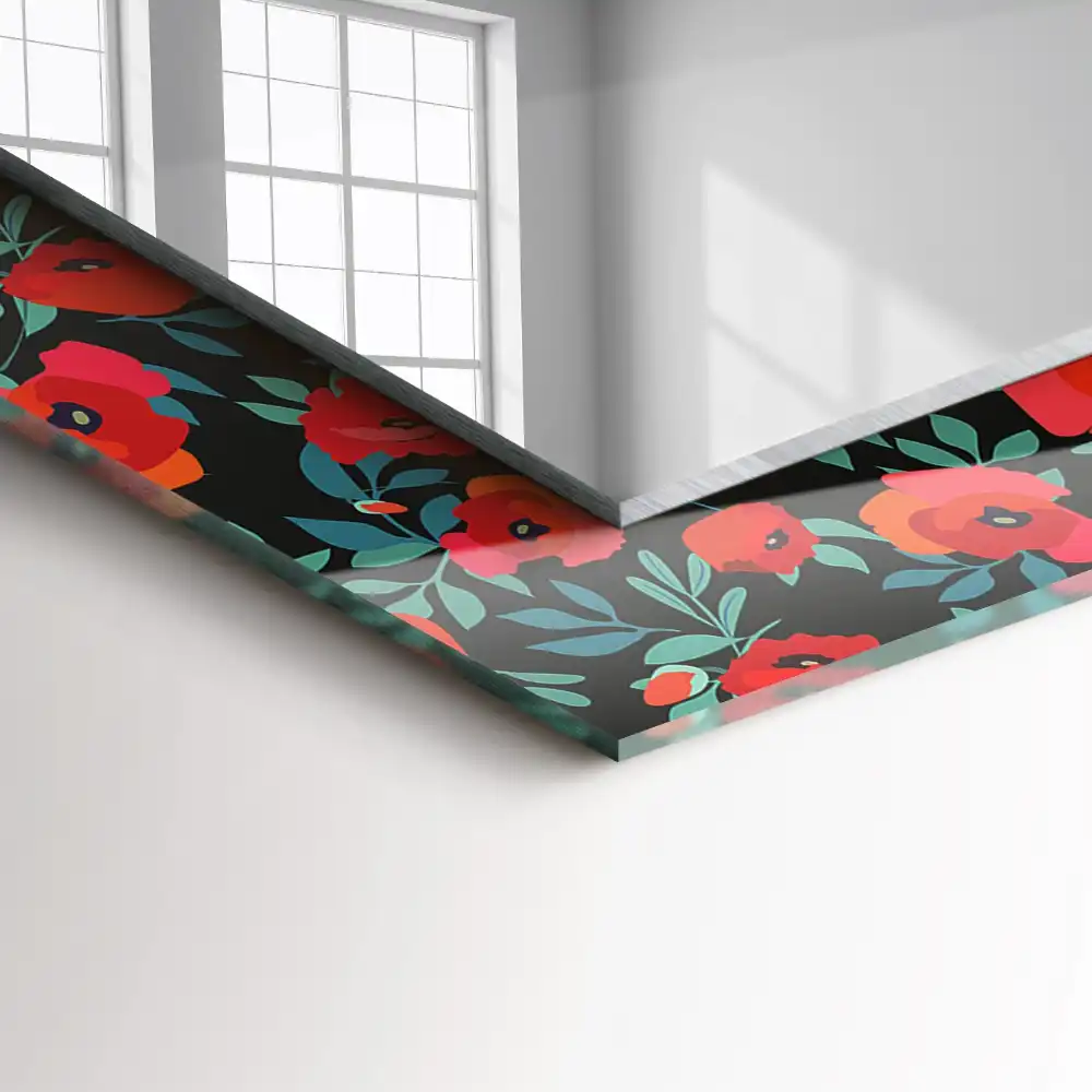 Rectangular mirror print Poppies Flowers