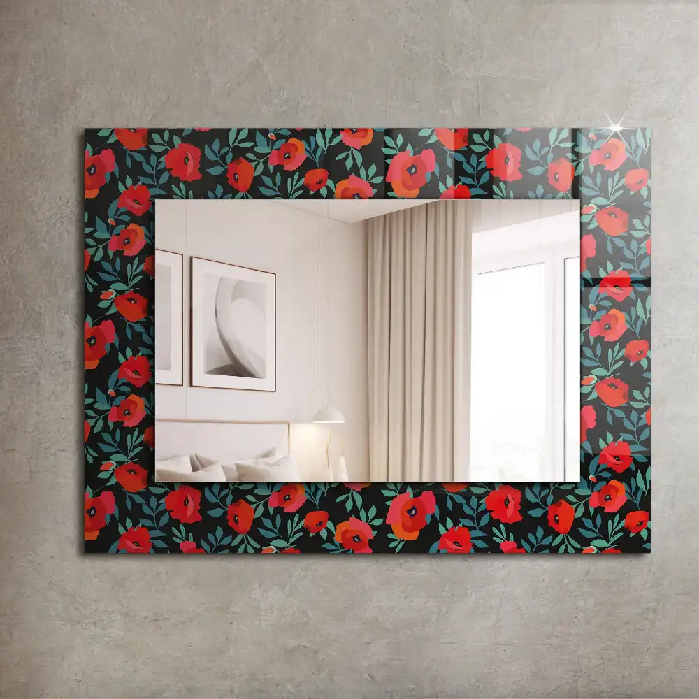 Rectangular mirror print Poppies Flowers