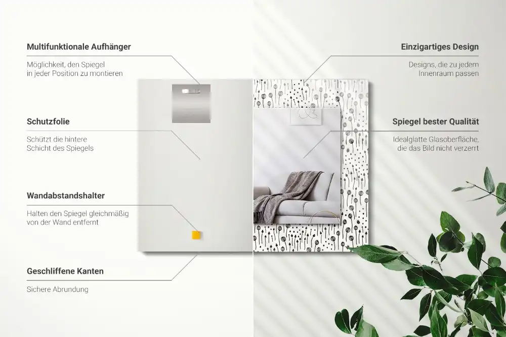 Rectangle decorative mirror Minimalist Nature