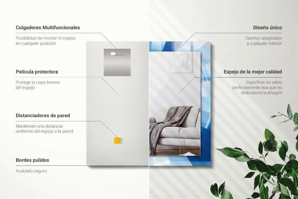 Rectangular mirror print Abstract Tunnel