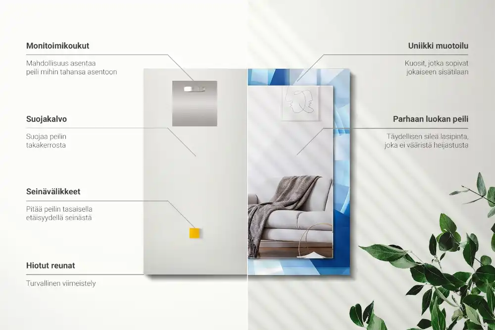 Rectangular mirror print Abstract Tunnel