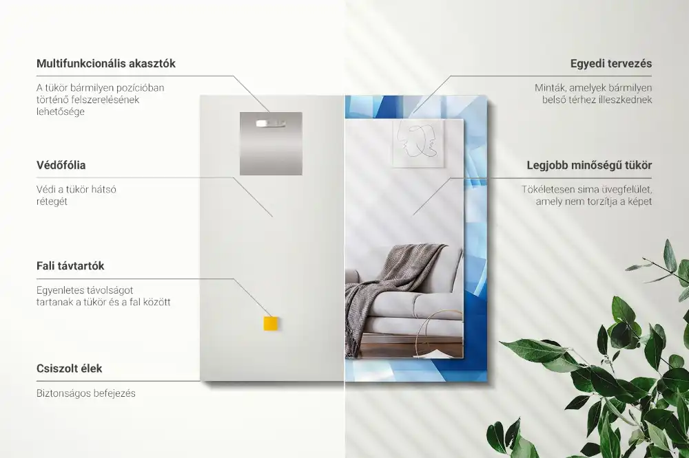 Rectangular mirror print Abstract Tunnel