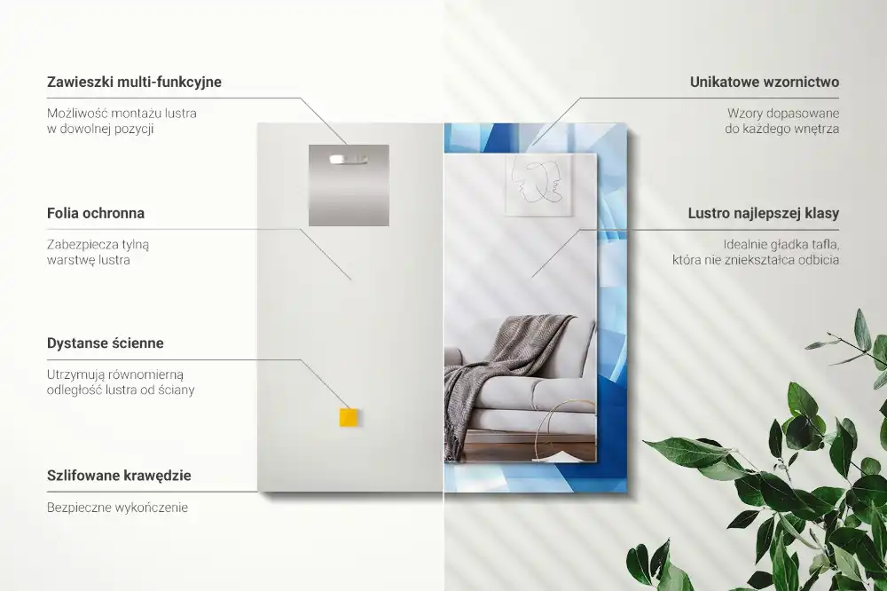 Rectangular mirror print Abstract Tunnel