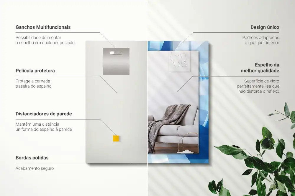 Rectangular mirror print Abstract Tunnel