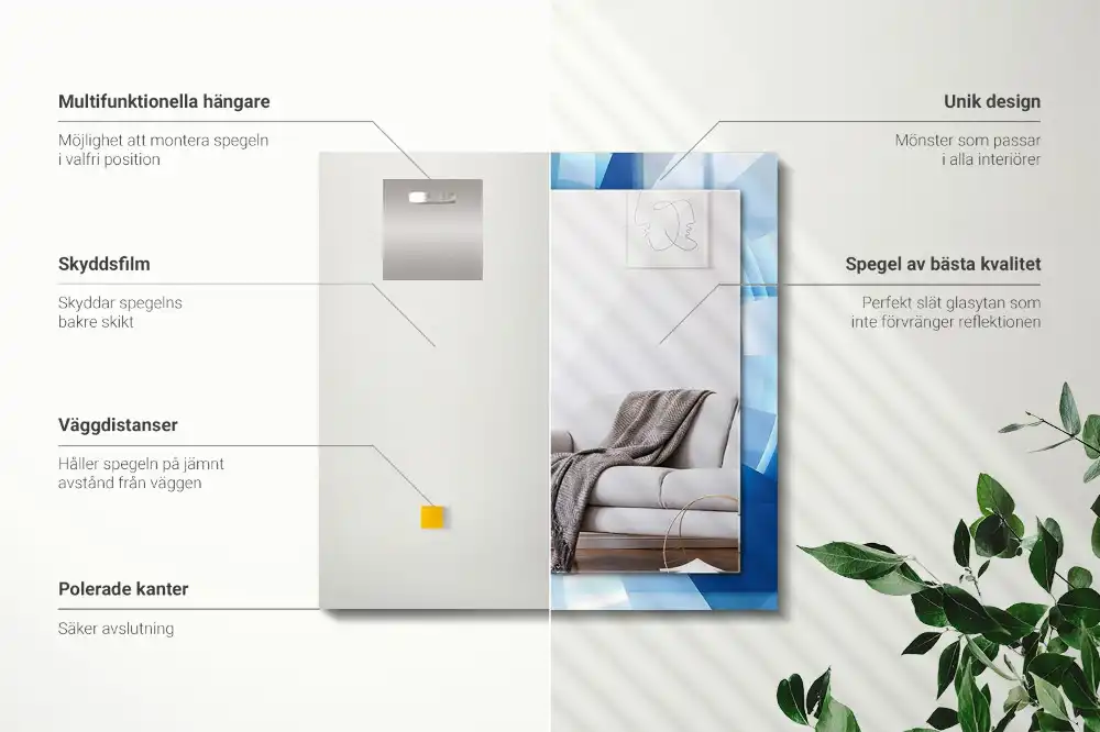 Rectangular mirror print Abstract Tunnel