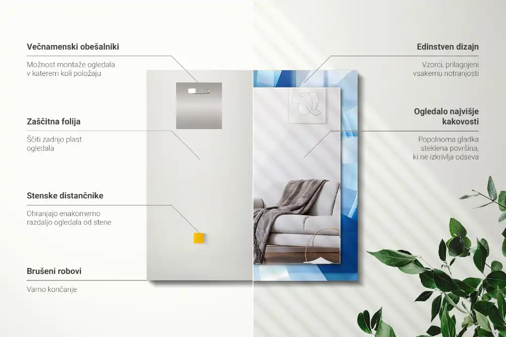 Rectangular mirror print Abstract Tunnel