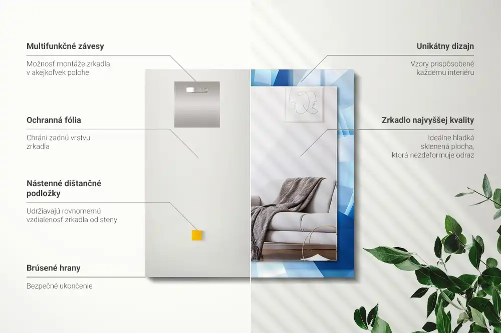 Rectangular mirror print Abstract Tunnel