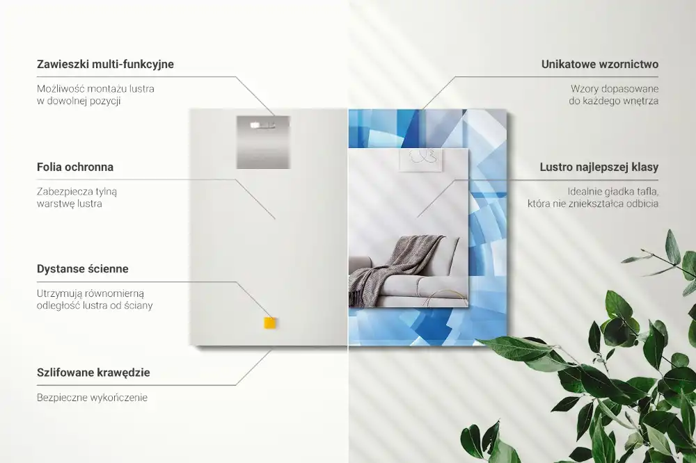 Rectangular mirror print Abstract Tunnel