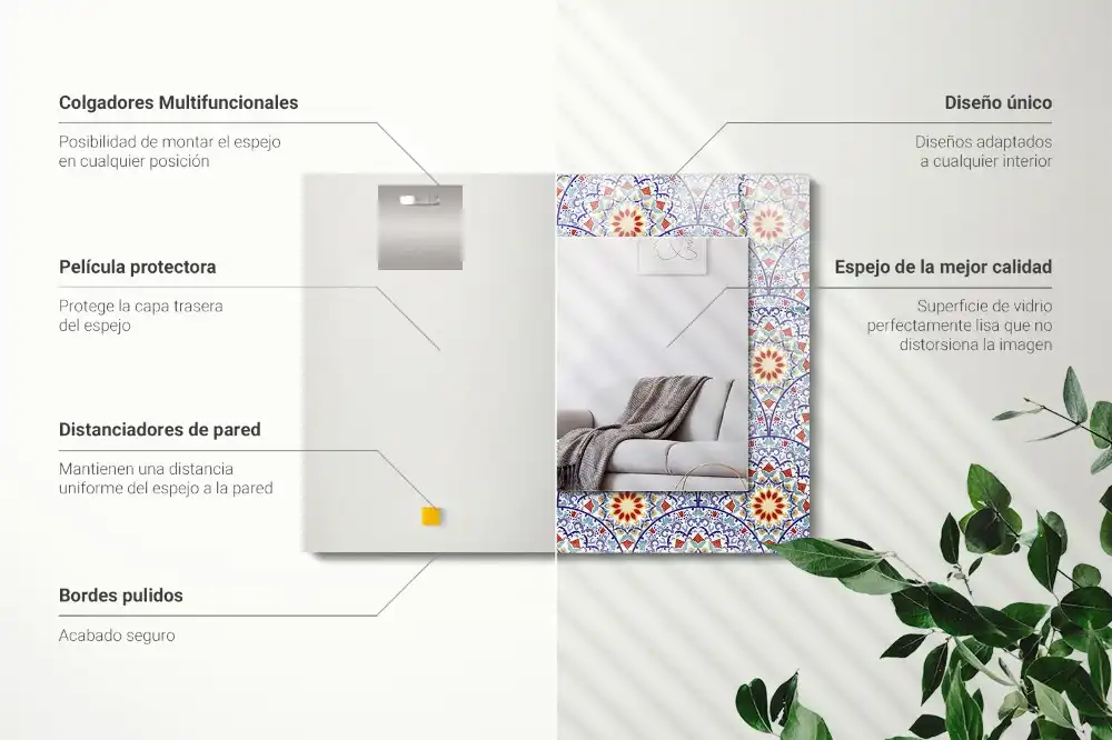 Rectangular decorative mirror Mandalas