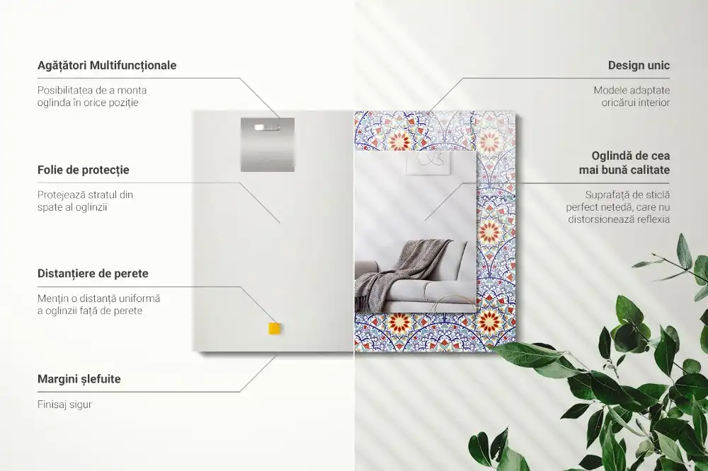 Rectangular decorative mirror Mandalas