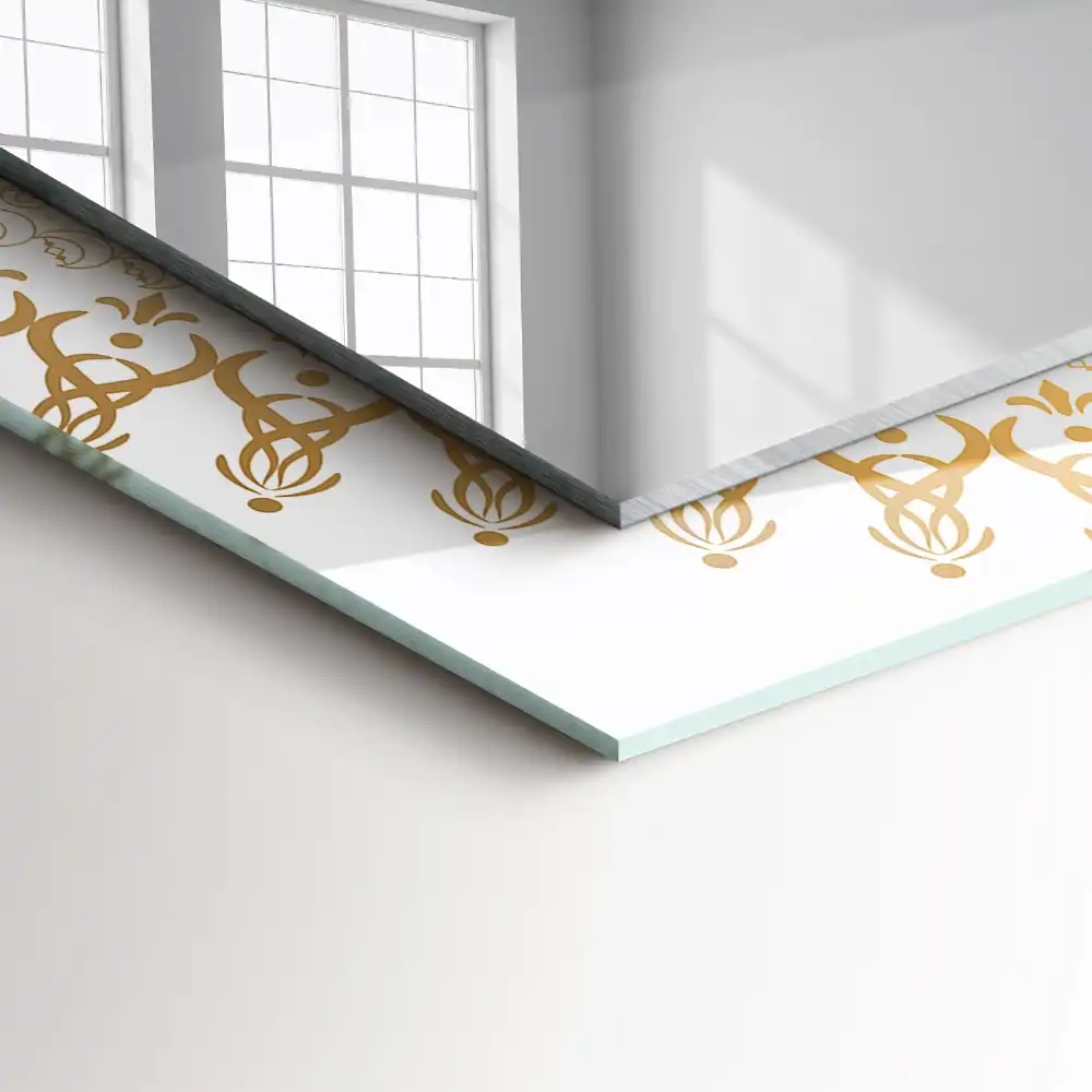 Rectangular mirror print mandala pattern