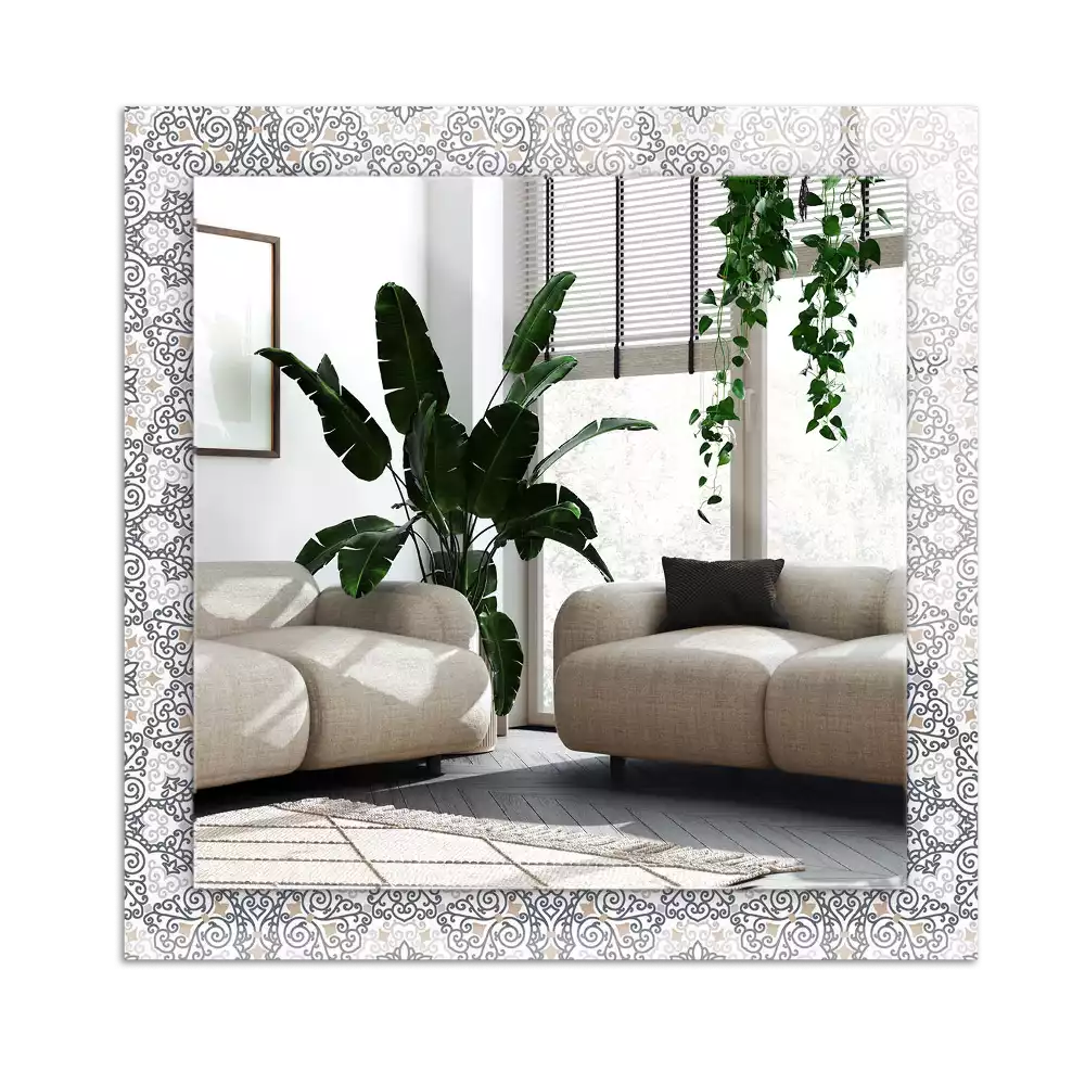 Rectangular decorative mirror Ornament pattern