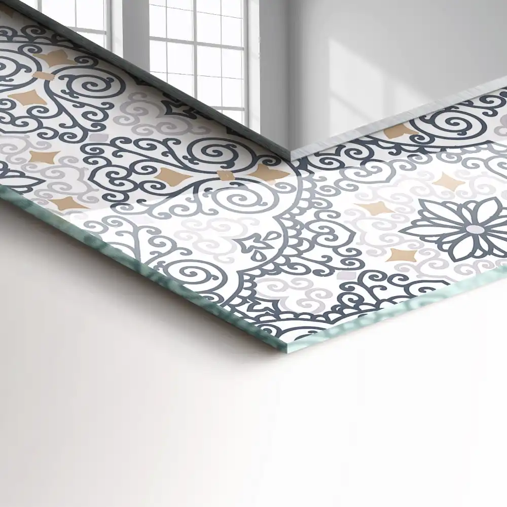 Rectangular decorative mirror Ornament pattern