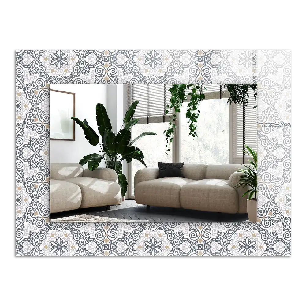 Rectangular decorative mirror Ornament pattern