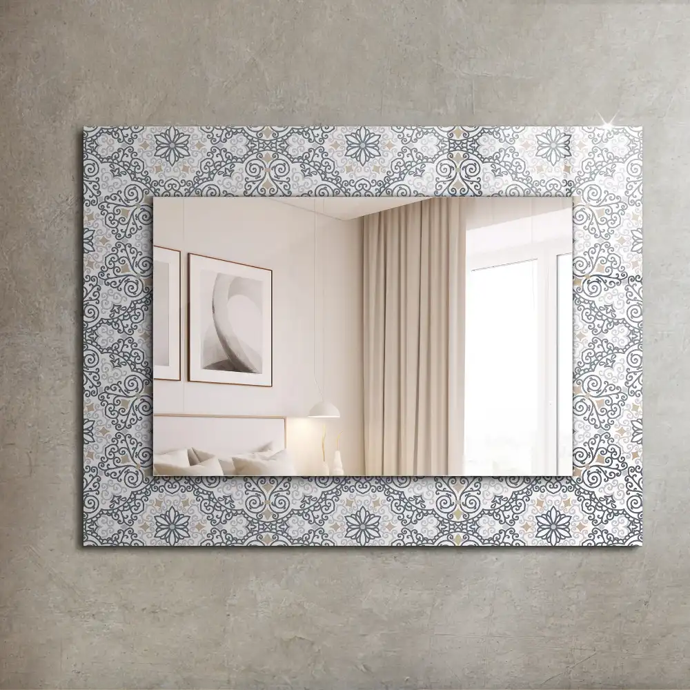 Rectangular decorative mirror Ornament pattern