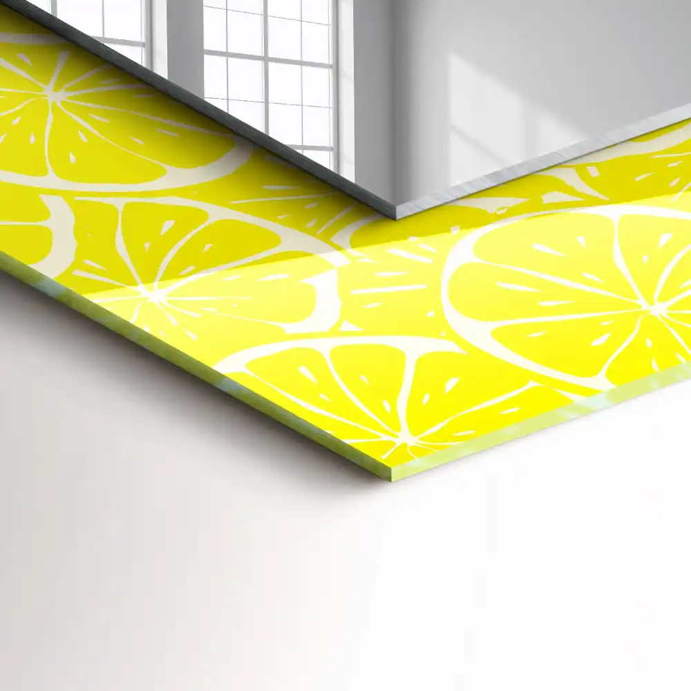 Rectangular mirror print Lemon slices pattern