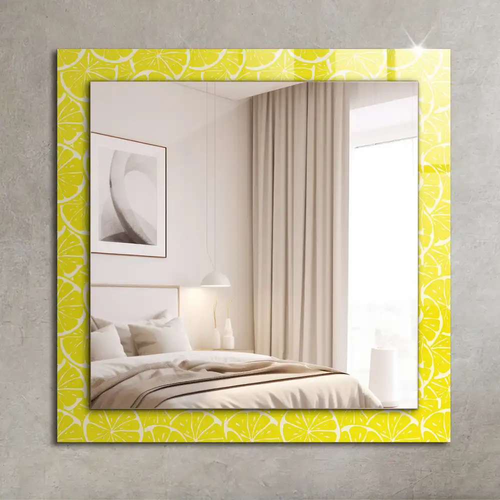 Rectangular mirror print Lemon slices pattern