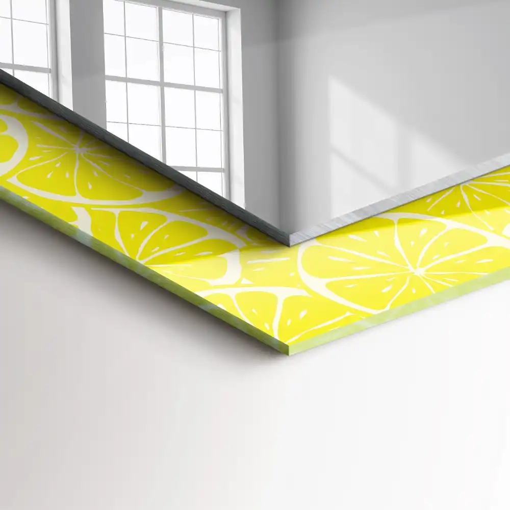 Rectangular mirror print Lemon slices pattern